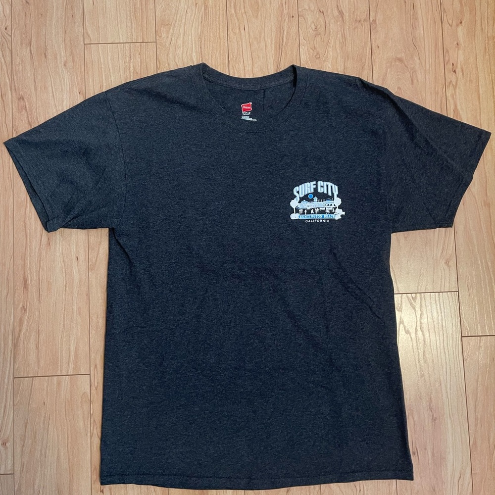 Surf City Graphic Men's T-Shirt - Dark Gray